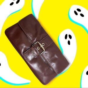 Vintage Apostrophe Leather Clutch